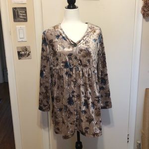 90s y2k velvet long sleeve baby doll dress